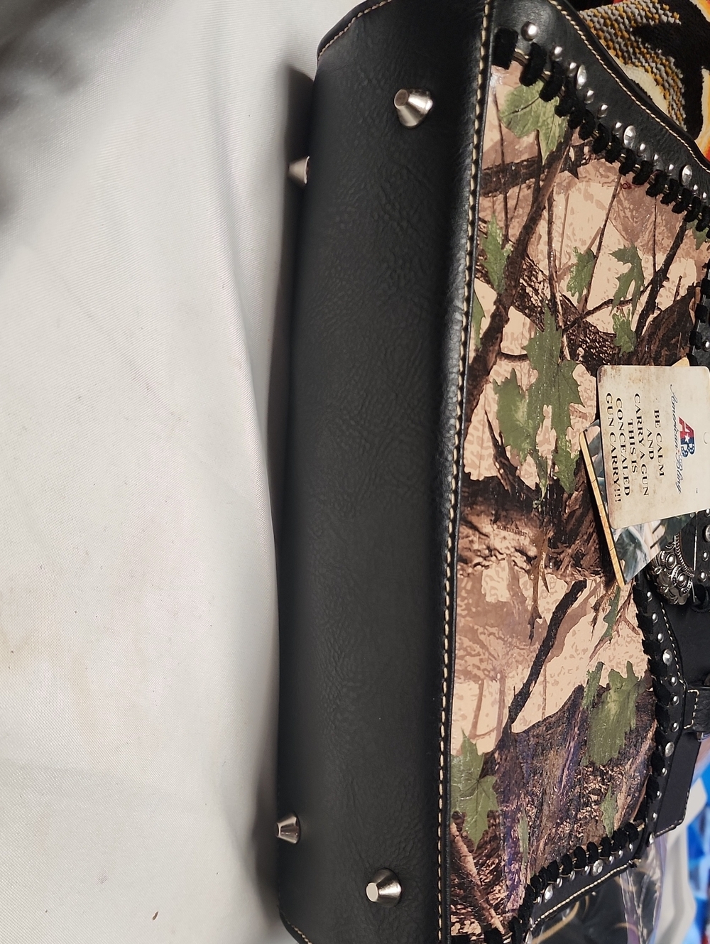 Concealed Carry Brown Camouflage Women's Concealed Carry Purse - Picture 9 of 9